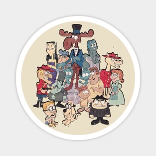 Distressed Rocky, Bullwinkle and Friends Authentic Vintage Style Magnet